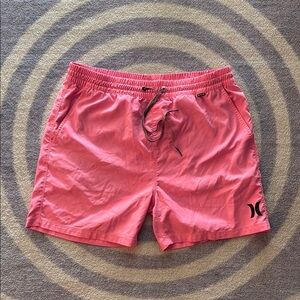 Hurley Pink Swim Trunks Quick-Dry Elastic Waist